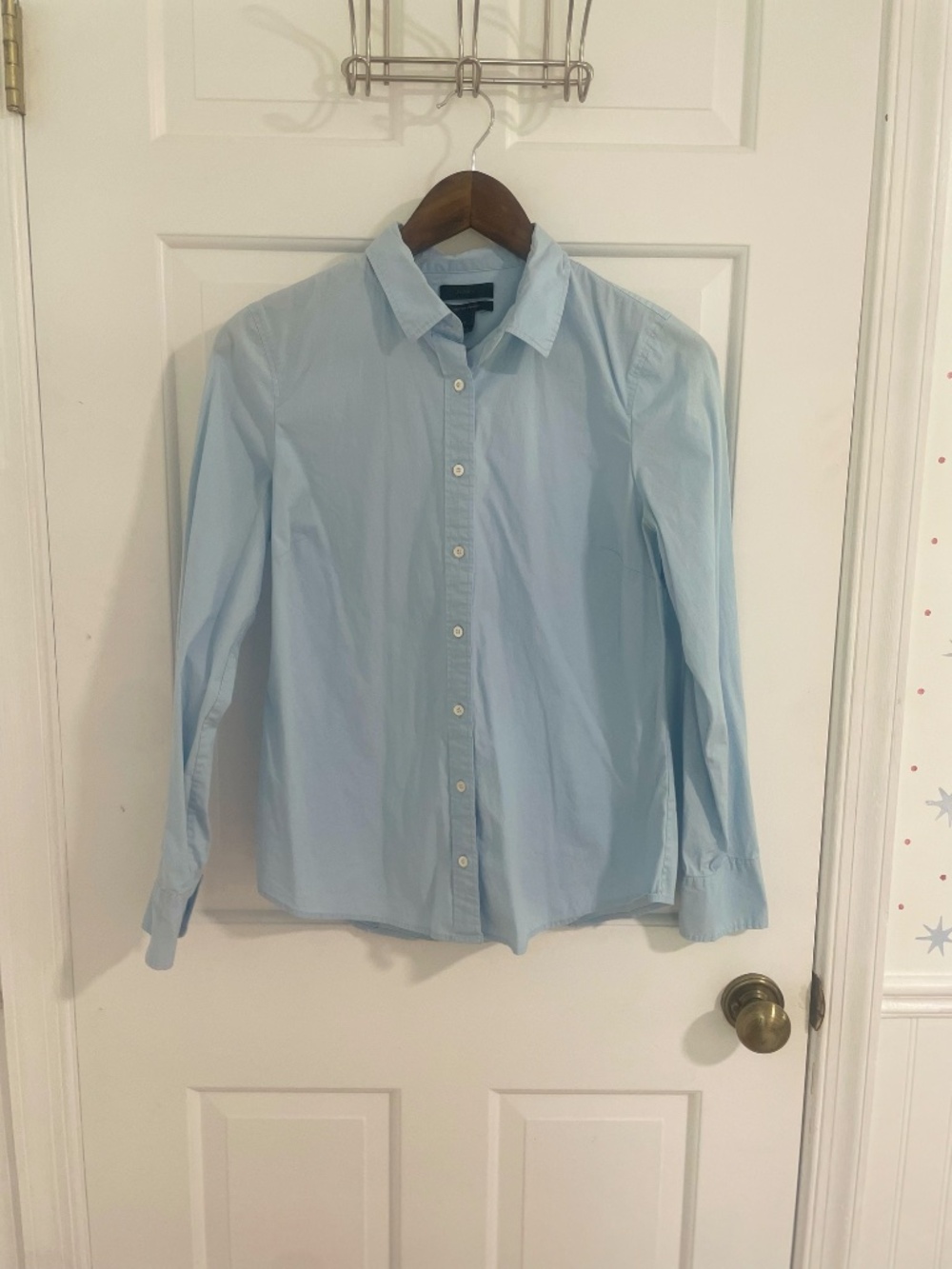 J.Crew Haberdashery Refined Stretch Perfect Blue Button Down Shirt